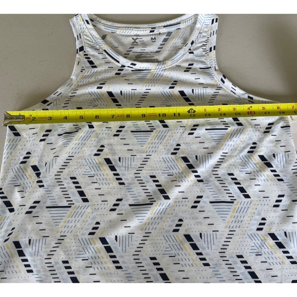 Xersion Womens Quick-Dri Tank Top White Geo Print M - Picture 4 of 8